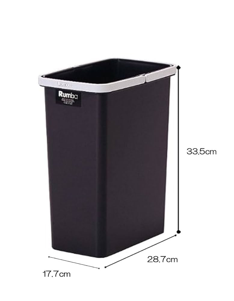 Amazon｜サンコープラスチック ゴミ箱 ルンバ 角型 ブラック 約